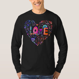 T-shirt Pastel Heart Love Infirmière Outils Médicales Stet