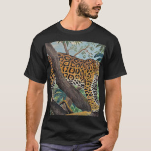 T-shirt Pastel jaguar : dessin de la jungle.