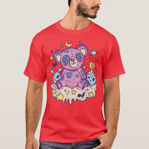T-shirt Pastel Nu Goth Kawaii Teddy Bear Hommes occultes D
