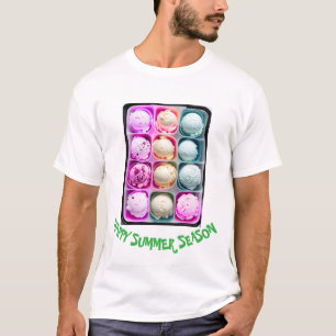 T-shirt Pastel Rainbow Scoop Crème glacée délice été
