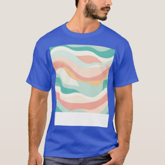 T-shirt Pastel Ripples Moderne Vagues Abstraites Dévoilées