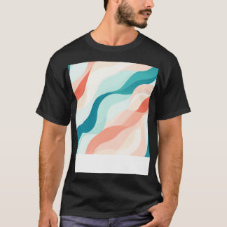T-shirt Pastel Ripples Moderne Vagues Abstraites Dévoilées