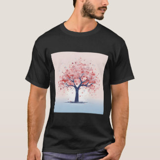 T-shirt Pastel Symphony Captivating Cherry Blossom Paintin