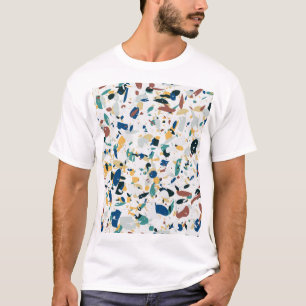 T-shirt Pastel Terrazzo : Motif Abstrait moderne.