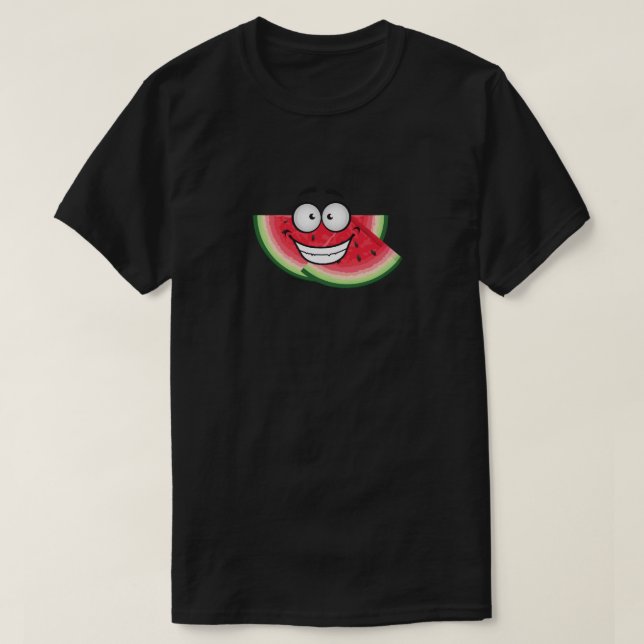 T-shirt pastèque au visage drôle (Design devant)