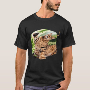 T-shirt Pastèque carrée Chat Mème Drôle Hybride Chat Fruit