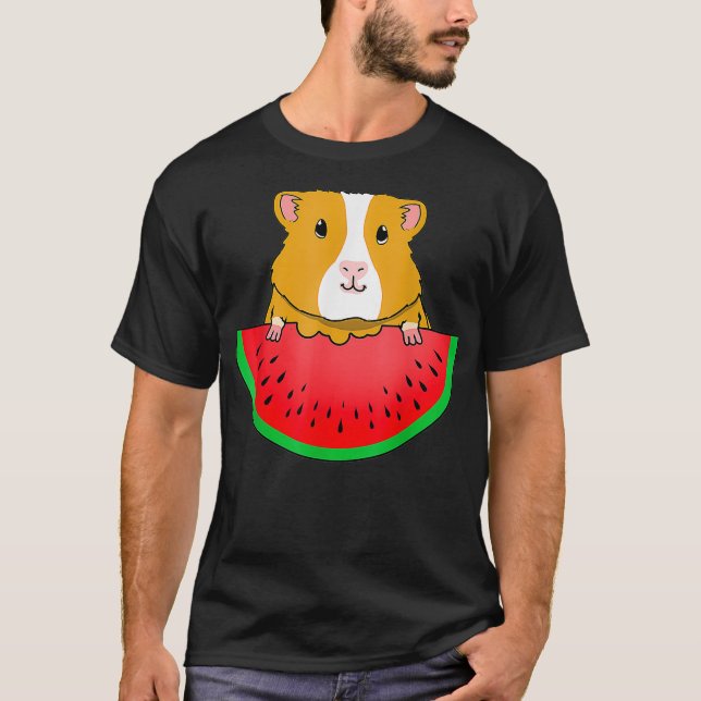 T-shirt Pastèque mangeant du cochon de Guinée (Devant)