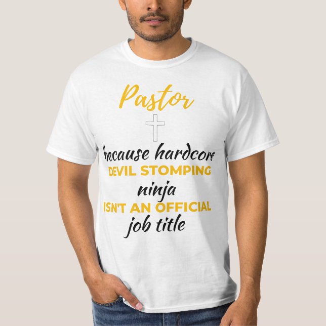 T-shirt Pasteur Because Hardcore Devil Stomping Ninja bl (Devant)