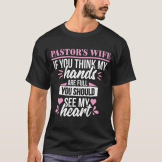 T-shirt Pastor Femme Cute Heart Église chrétienne Apprécia