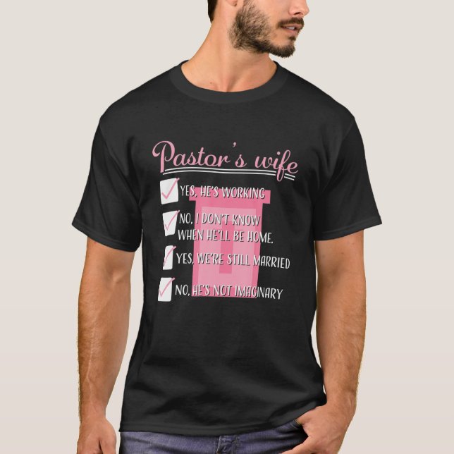 T-shirt Pastors Femme Church Funny Checklist Appréciation  (Devant)