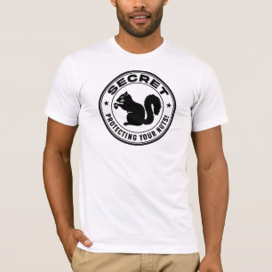 T-shirt Patch d'écureuil secret "Protégez vos noix"