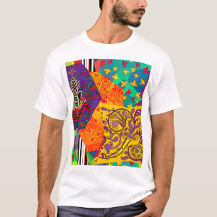 T-shirt Patchwork indien turc festier Mandala
