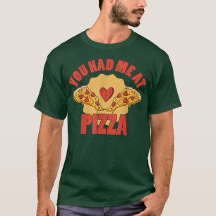 T-shirt Pâte à pizza Cheesy viande de tarte savoureux en-c