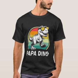 T-shirt Paternité PAPA DINO PAPA Rétro Drôle Futur Père