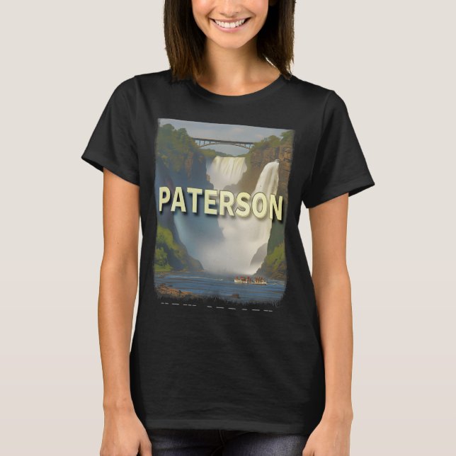 T-shirt Paterson New Jersey Nj Waterfall Wonderland Sd617  (Devant)