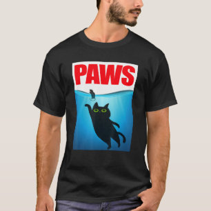 T-shirt Pâtes Chat noir et souris Top Cute Chat Parodie