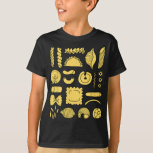 T-shirt Pâtes de nouilles spaghetti, penne, tortellini, Fa