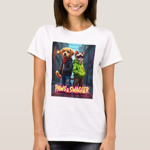 T-shirt Pâtes & Swagger™ Élégante Vêtements pour animaux d