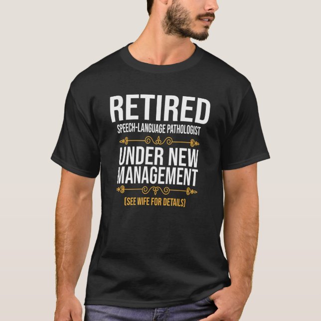 T-shirt Pathologiste de la langue de la parole à la retrai (Devant)