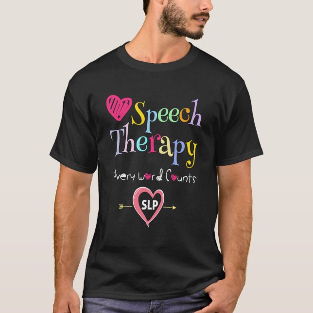 T-shirt Pathologiste de la langue de slp Thérapie vocale (Devant)