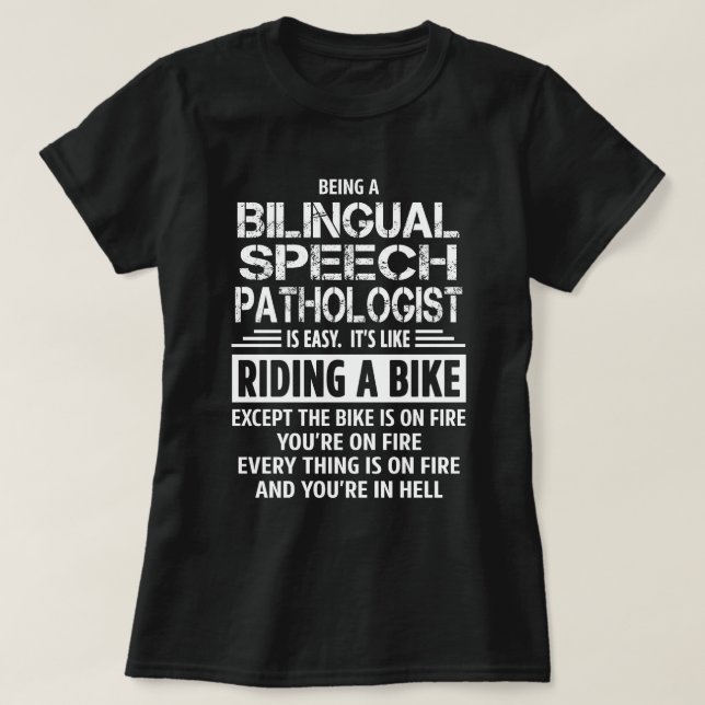 T-shirt Pathologiste de la parole bilingue (Design devant)