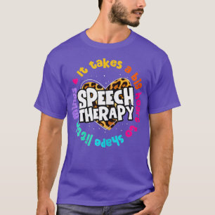 T-shirt Pathologiste du langage vocal Thérapie vocale Leop