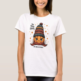 T-shirt Patience insuffisante - Citrouille grincheux dans 