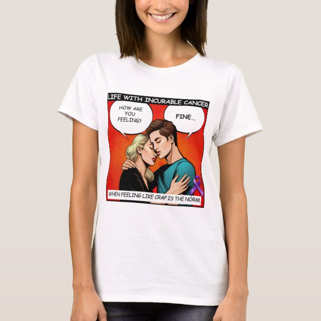 T-shirt patient de cancer incurable GIST en chimiothérapie (Devant)