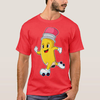 T-shirt Patin à roulettes en ligne au crayon