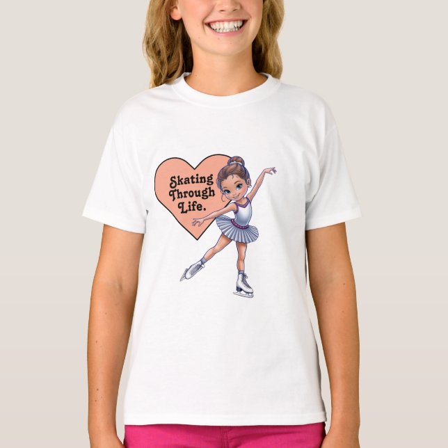 T-shirt "Patinage à travers la vie" (Devant)