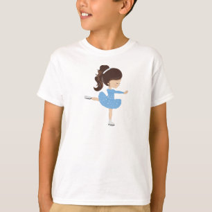 T-shirt Patinage artistique, fille de patinage sur glace, 