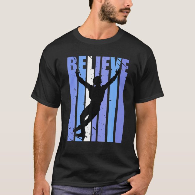 T-shirt Patinage artistique pour hommes patineur de glace  (Devant)