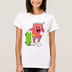 T-shirt Patinage avec skateboard