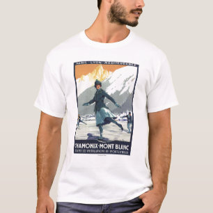 T-shirt Patinage de glace - affiche olympique de promo de