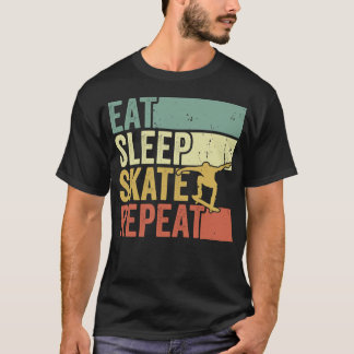T-shirt Patinage de sommeil - Répéter skateboard