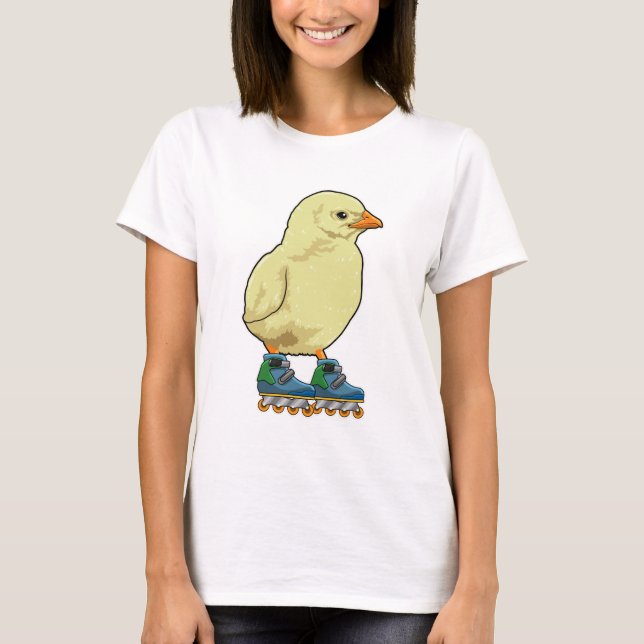 T-shirt Patinage en ligne avec patins en ligne (Devant)