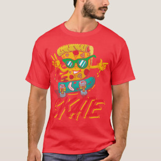 T-shirt Patinage Pizza délicieux italien flatpain