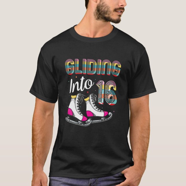 T-shirt Patinage Sur Glace 16E Anniversaire Patinage Figur (Devant)