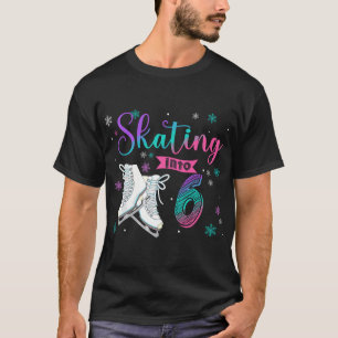 T-shirt Patinage sur glace 6e fête d'anniversaire Famille