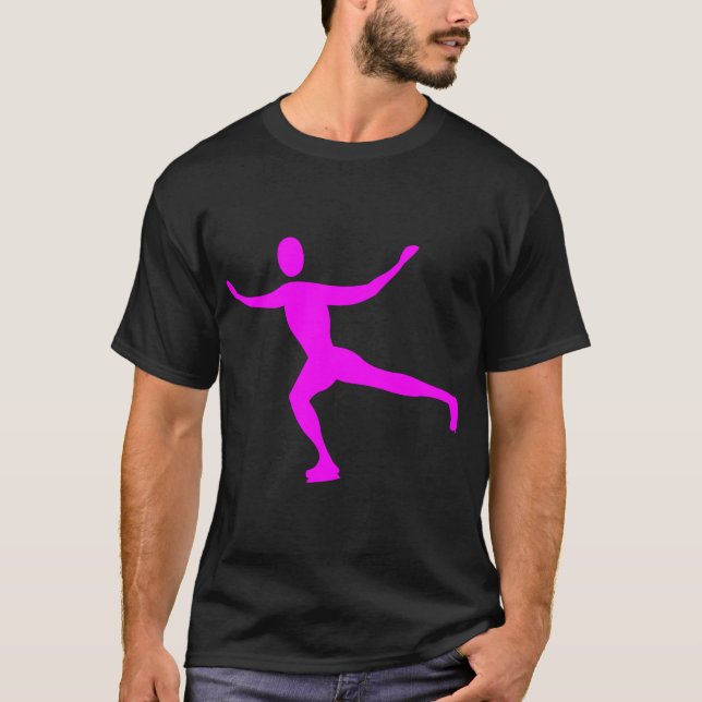 T-shirt Patinage sur glace - Magenta (Devant)