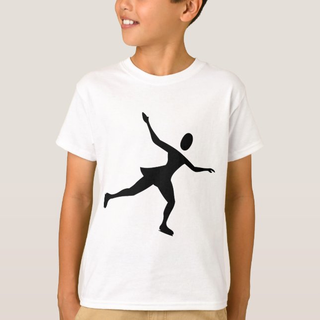 T-shirt Patinage sur glace - Noir (Devant)