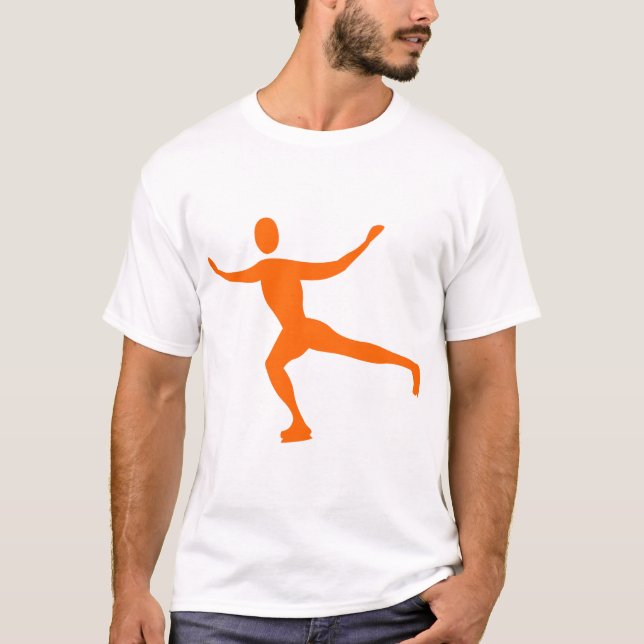 T-shirt Patinage sur glace - Orange (Devant)