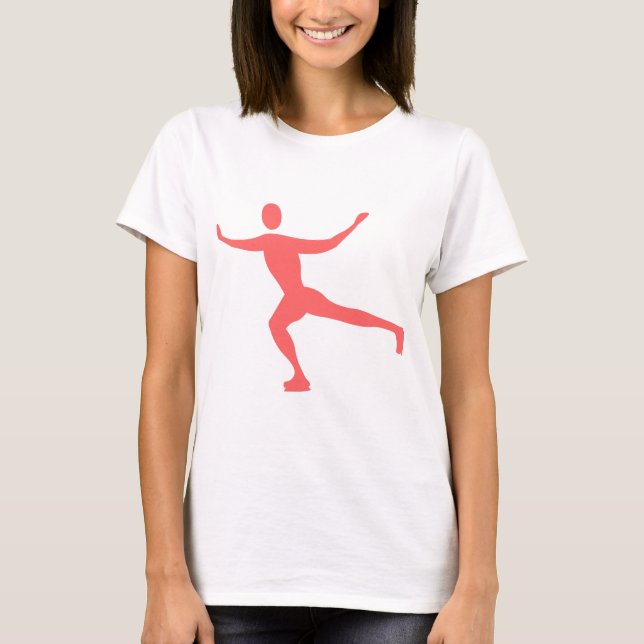 T-shirt Patinage sur glace - rose tropical (Devant)