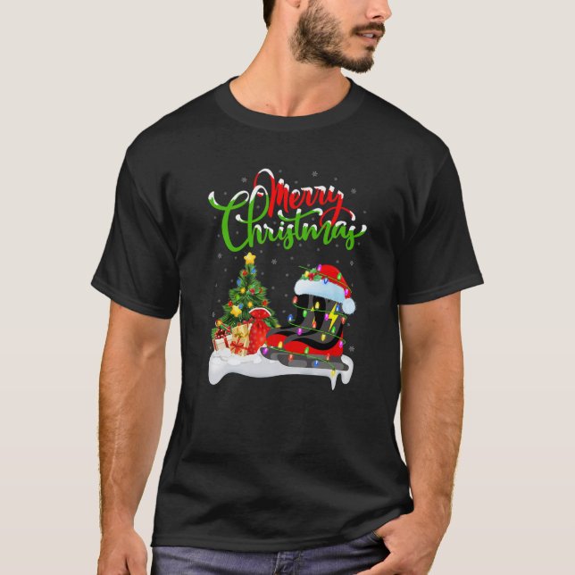 T-shirt Patinage sur glace Sports Amour Xmas Éclairage Pat (Devant)