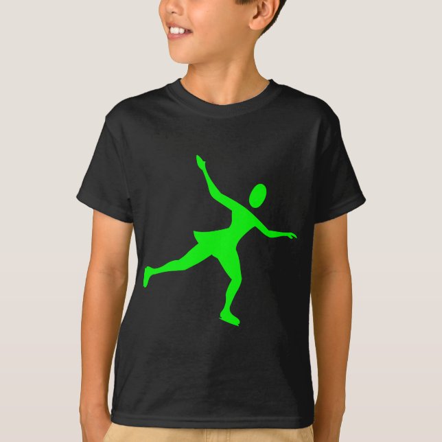 T-shirt Patinage sur glace - Vert (Devant)
