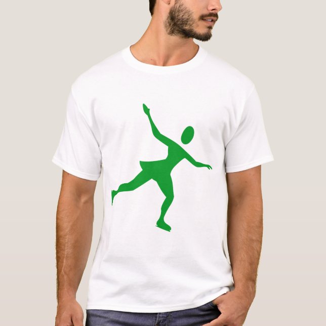 T-shirt Patinage sur glace - Vert herbe (Devant)
