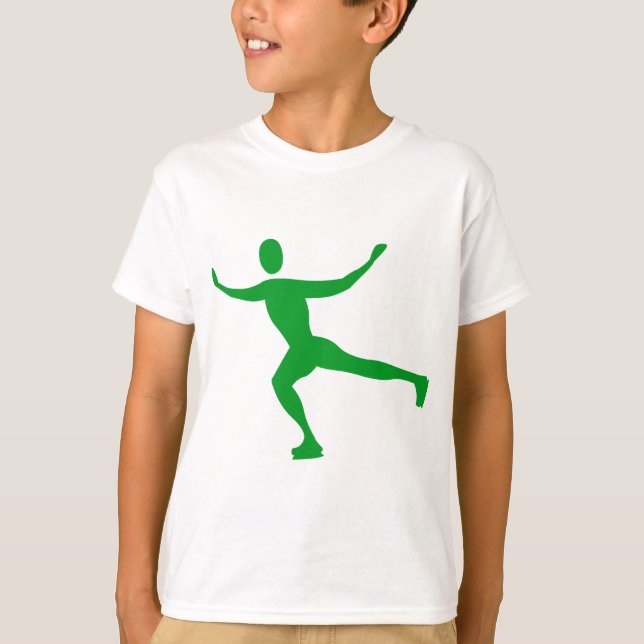 T-shirt Patinage sur glace - Vert herbe (Devant)
