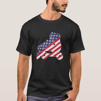 T-shirt Patinage vintage 4 juillet Patriotique American Fl