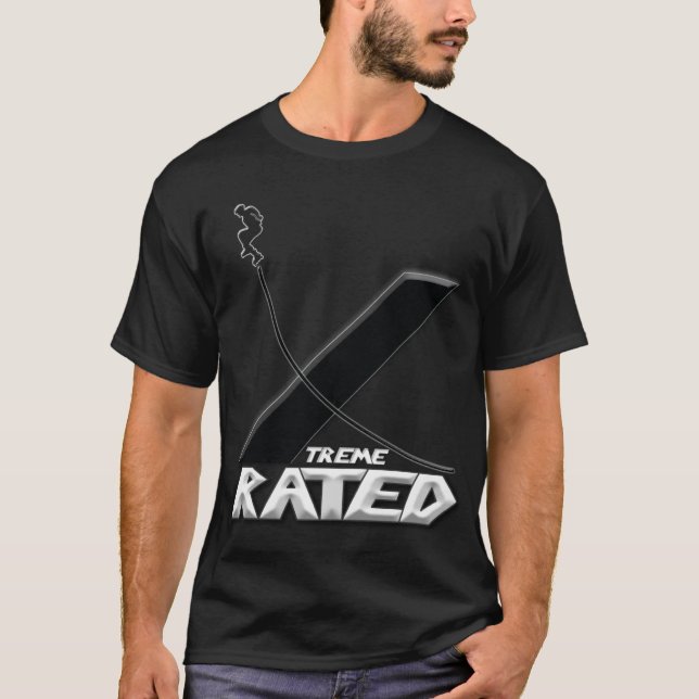 T-shirt Patineur Évalué-En ligne de Xtreme (Devant)