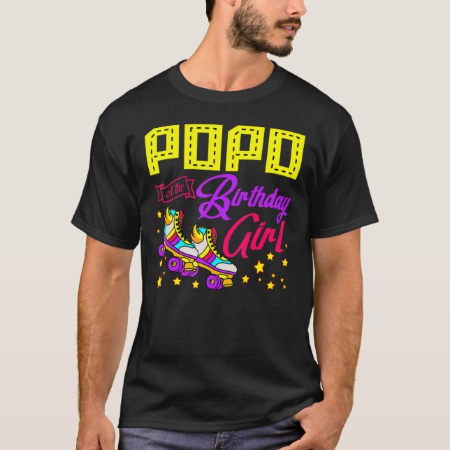 T-shirt Patins À Roulettes Patinage Popo De L'Anniversaire (Devant)